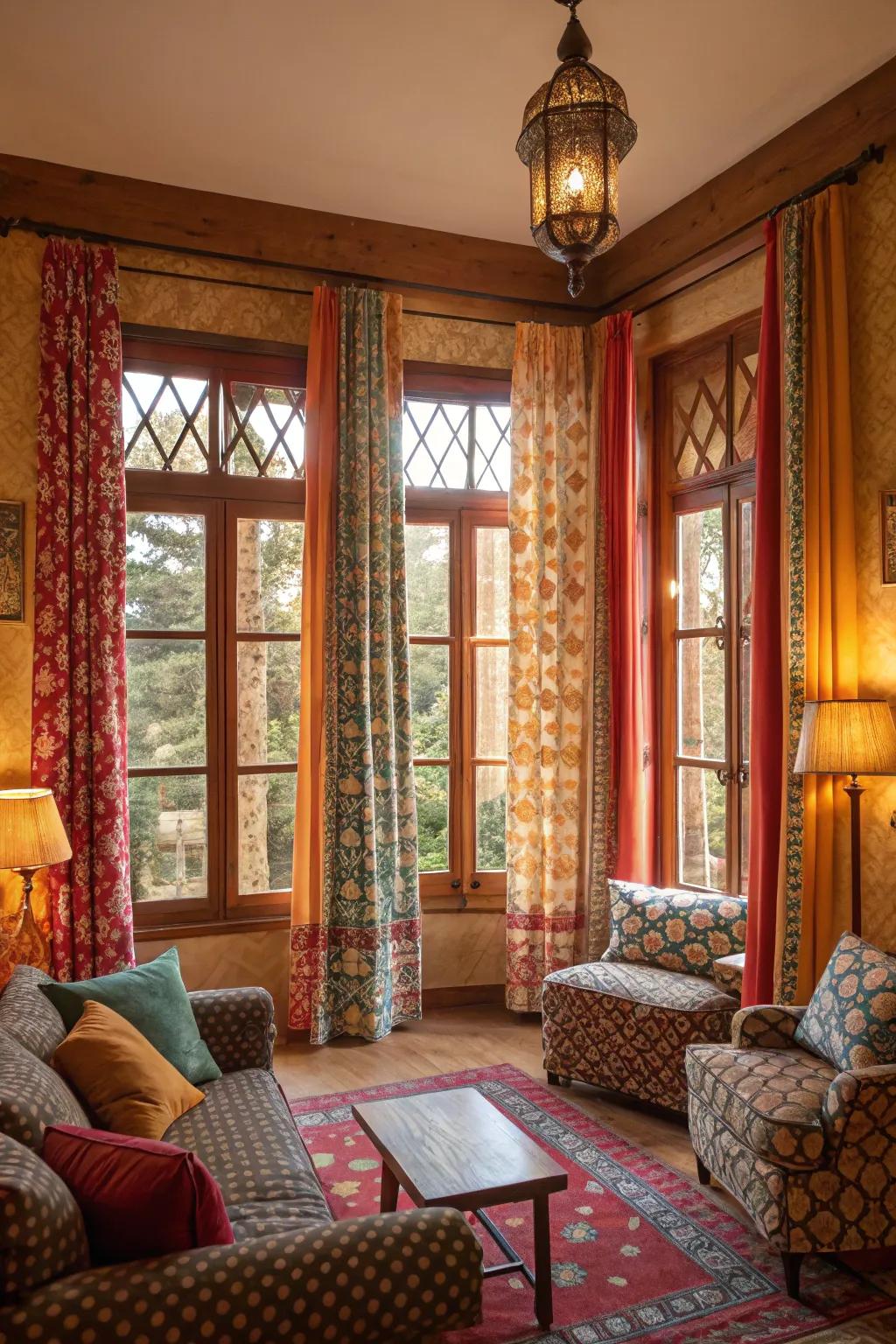 Patterns add character and break monotony in large window applications.