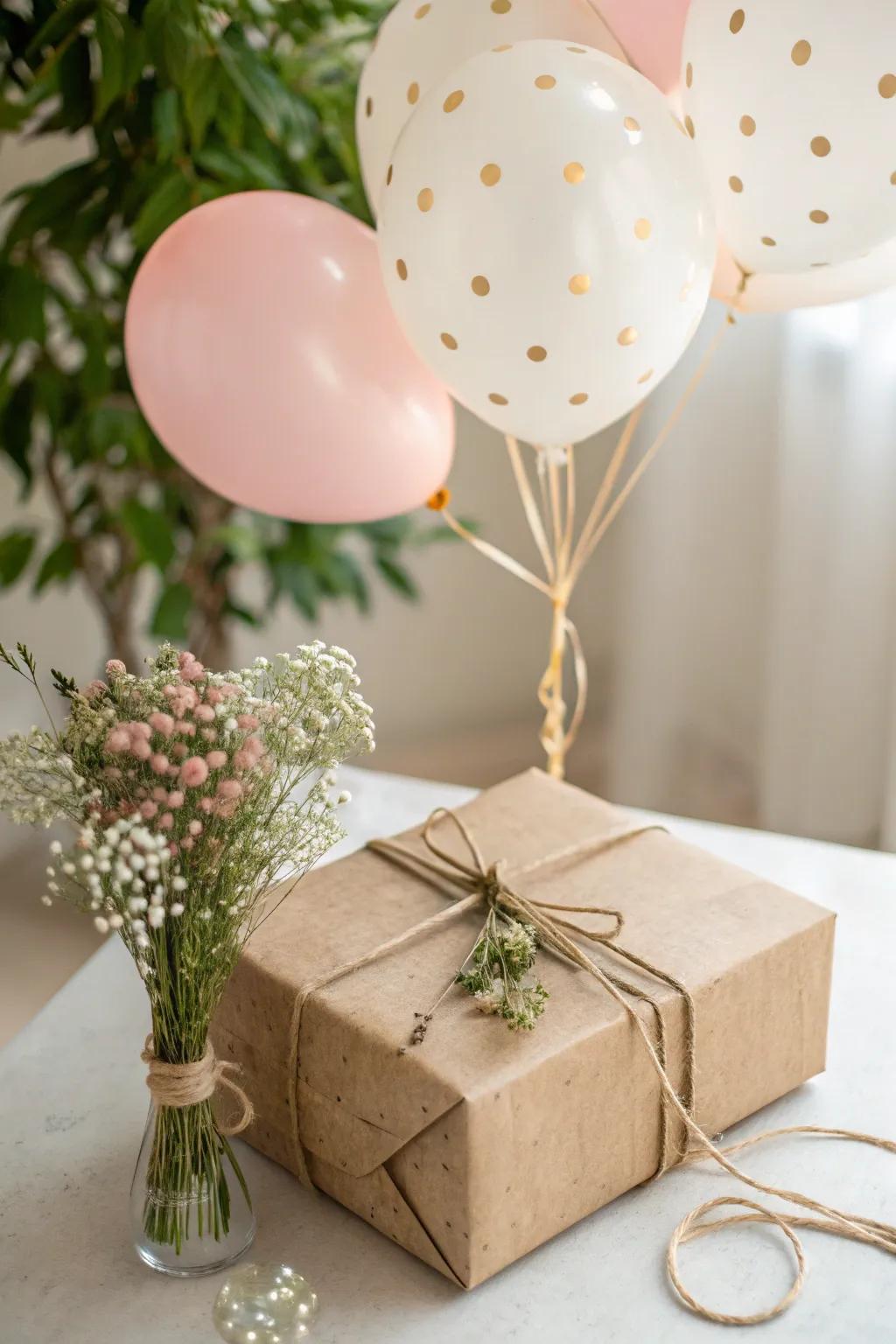 Elevate your gift-giving with a whimsical balloon bouquet for a playful, minimalist touch!