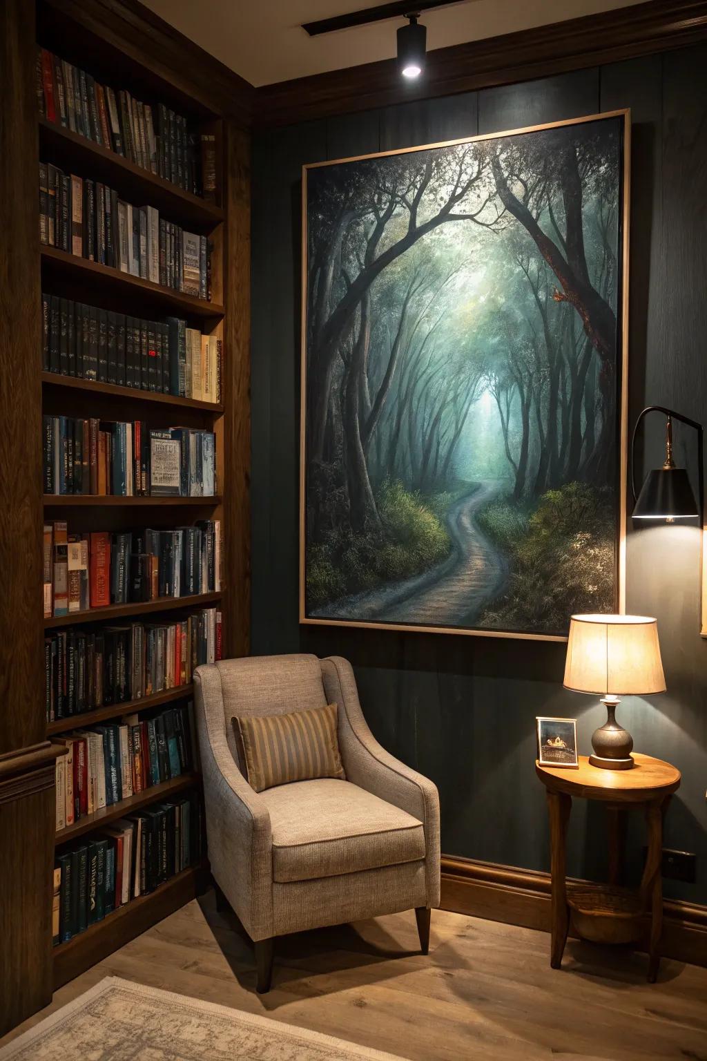 Entice exploration implementing a woodland route illustration