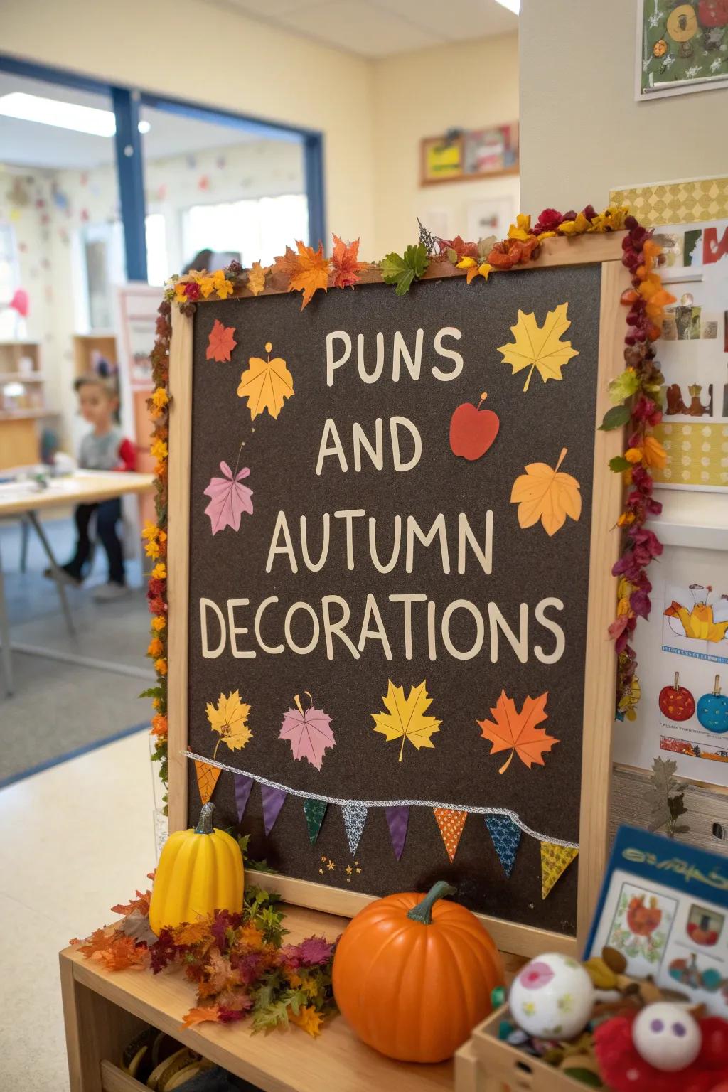 Amusing Puns board featuring clever and instructive wordplays.