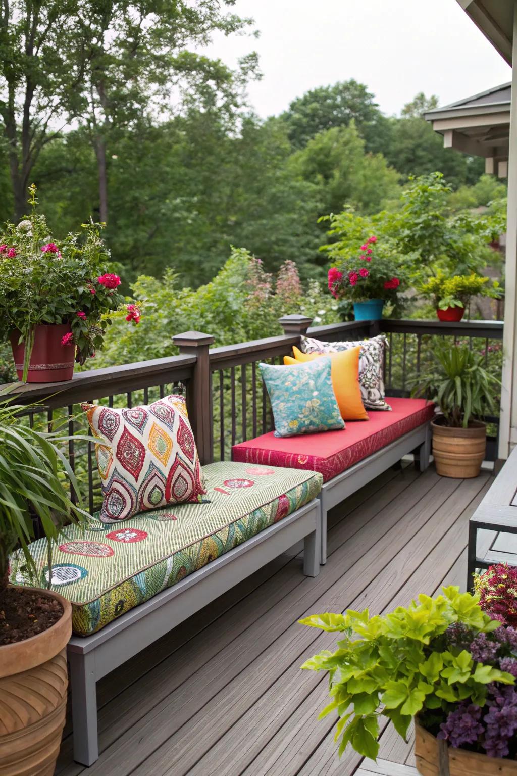 Bespoke padding brings comfort and style to your deck benches.