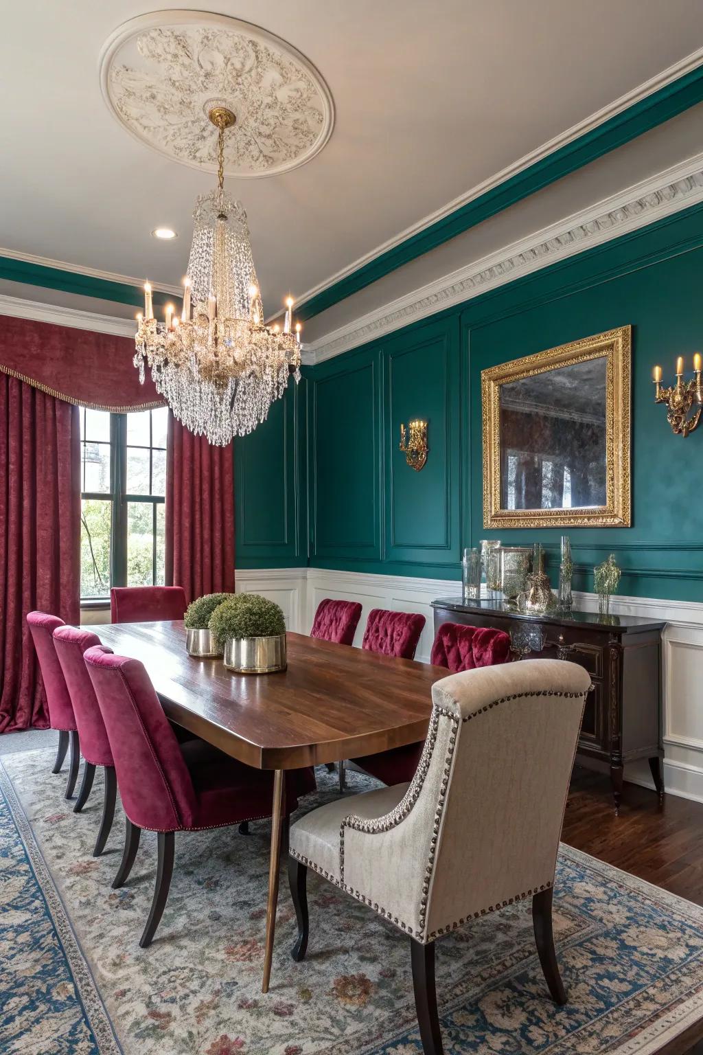 Radiant jewel tones add luxury and depth.