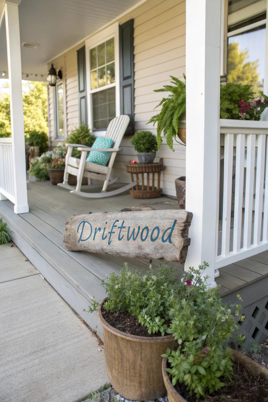 Welcome guests with a personalized found-wood sign.