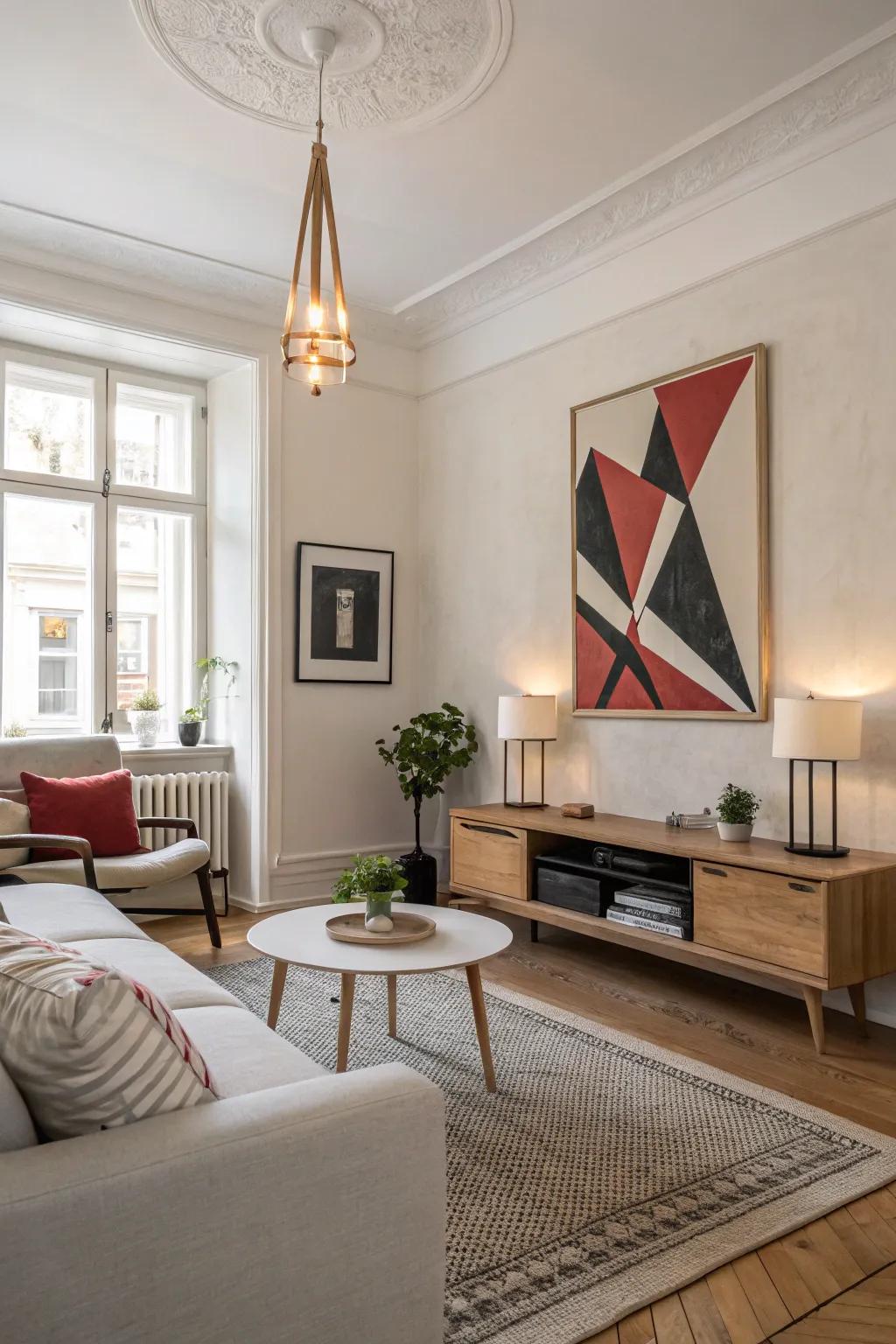 Minimalism with boldness for a pristine, modern aesthetic.