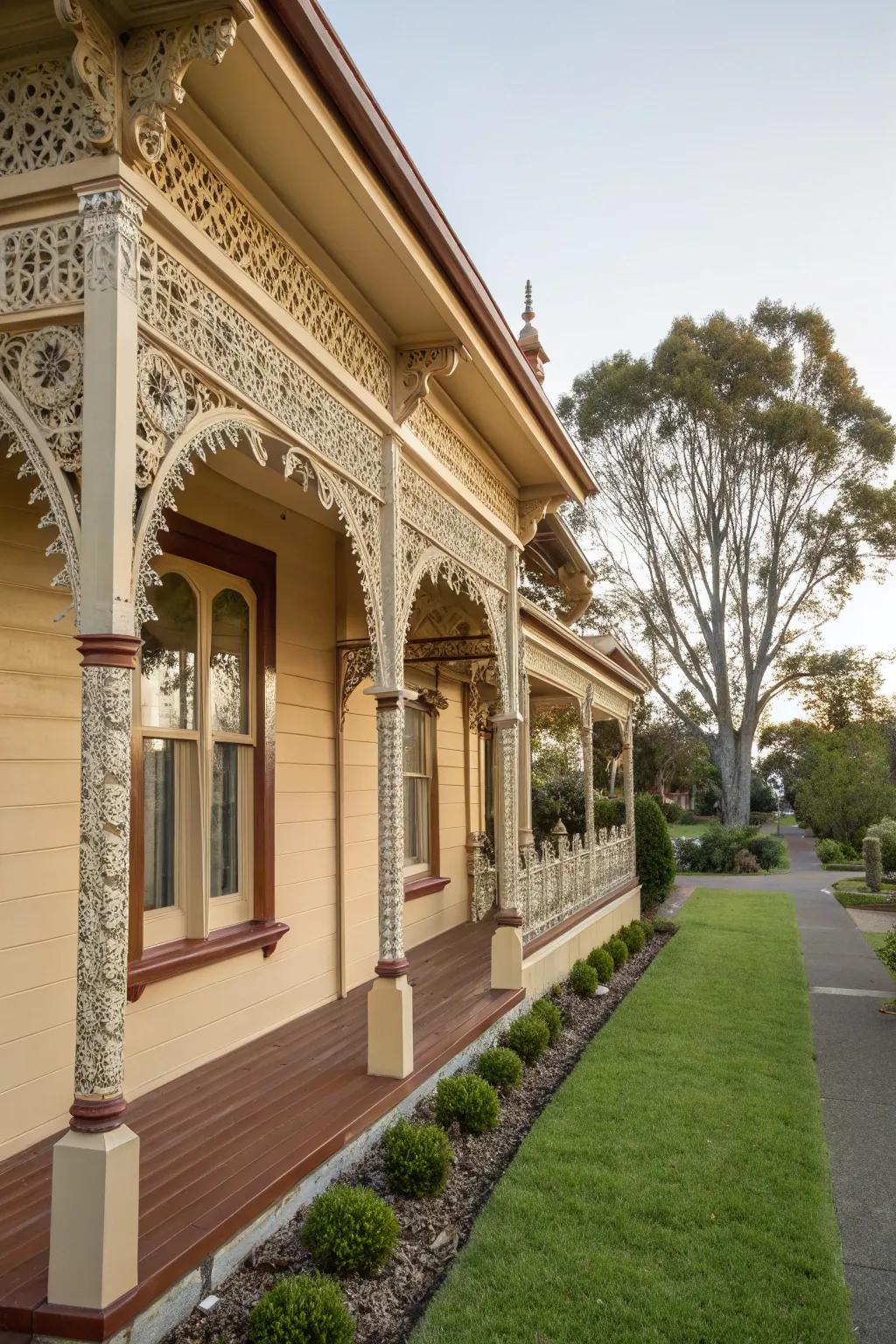 Ornamental detailing introducing character to the exterior.