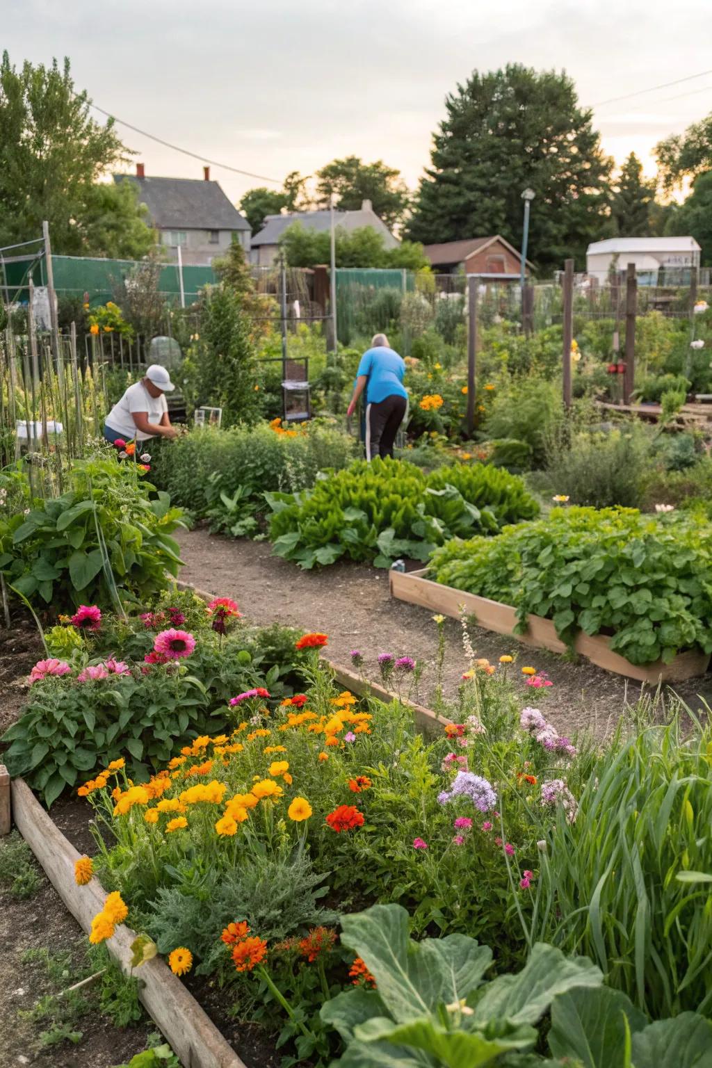 A community garden nourishes both the body and spirit.