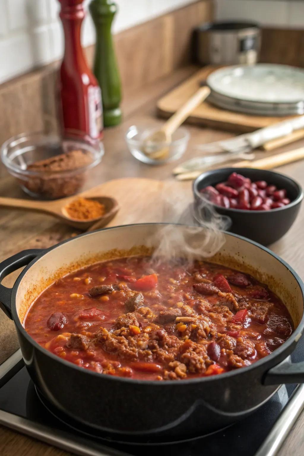 Cozy up with a hearty chili cookout.