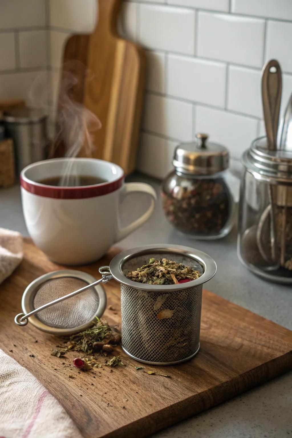 Brew the perfect cup of tea with this helpful device.