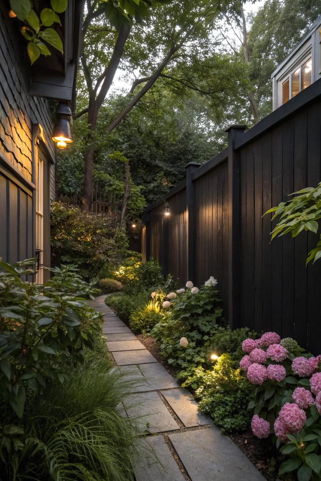 Slate boundaries add depth and intrigue to garden settings.