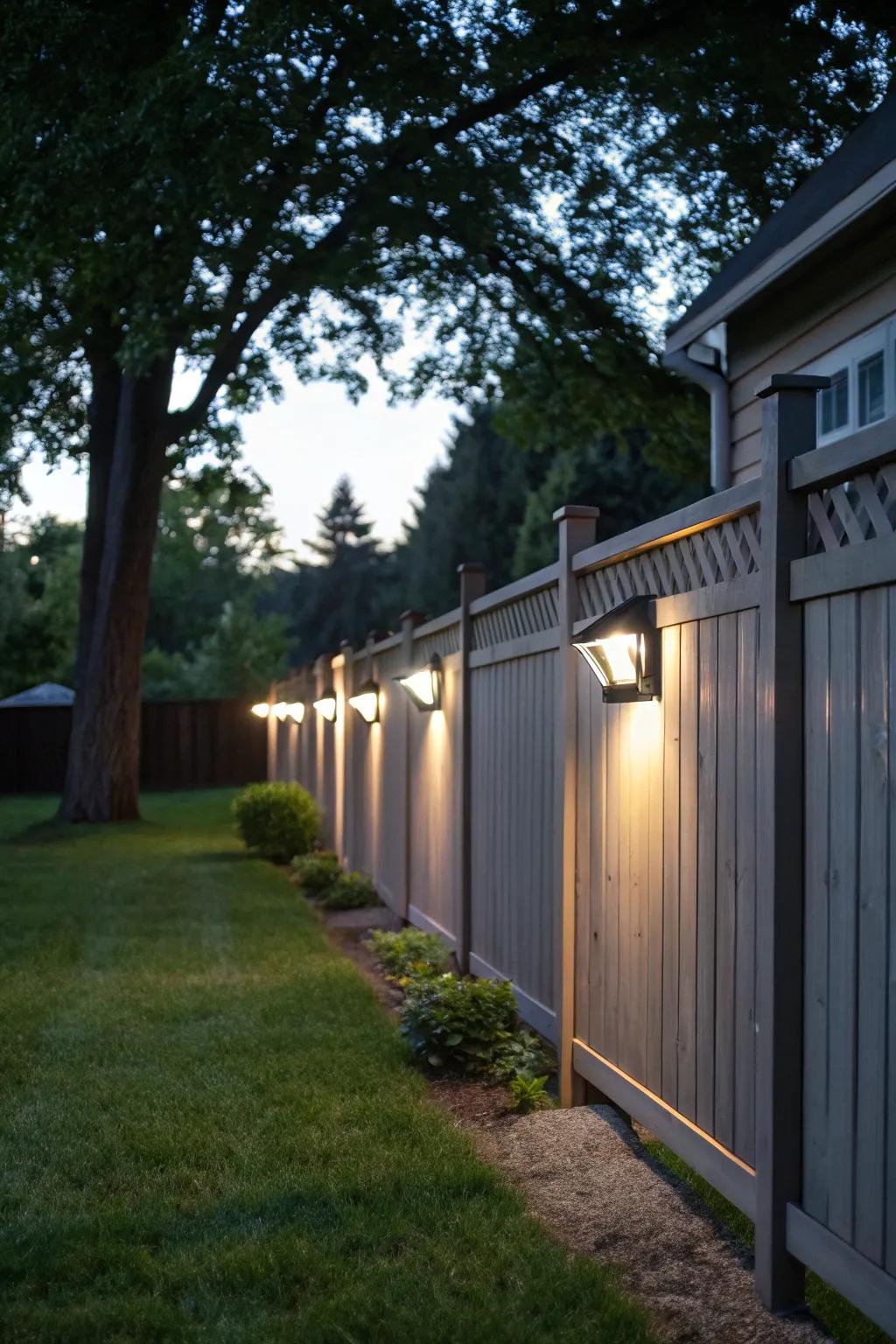 Motion sensors introduce a dynamic and secure lighting design.