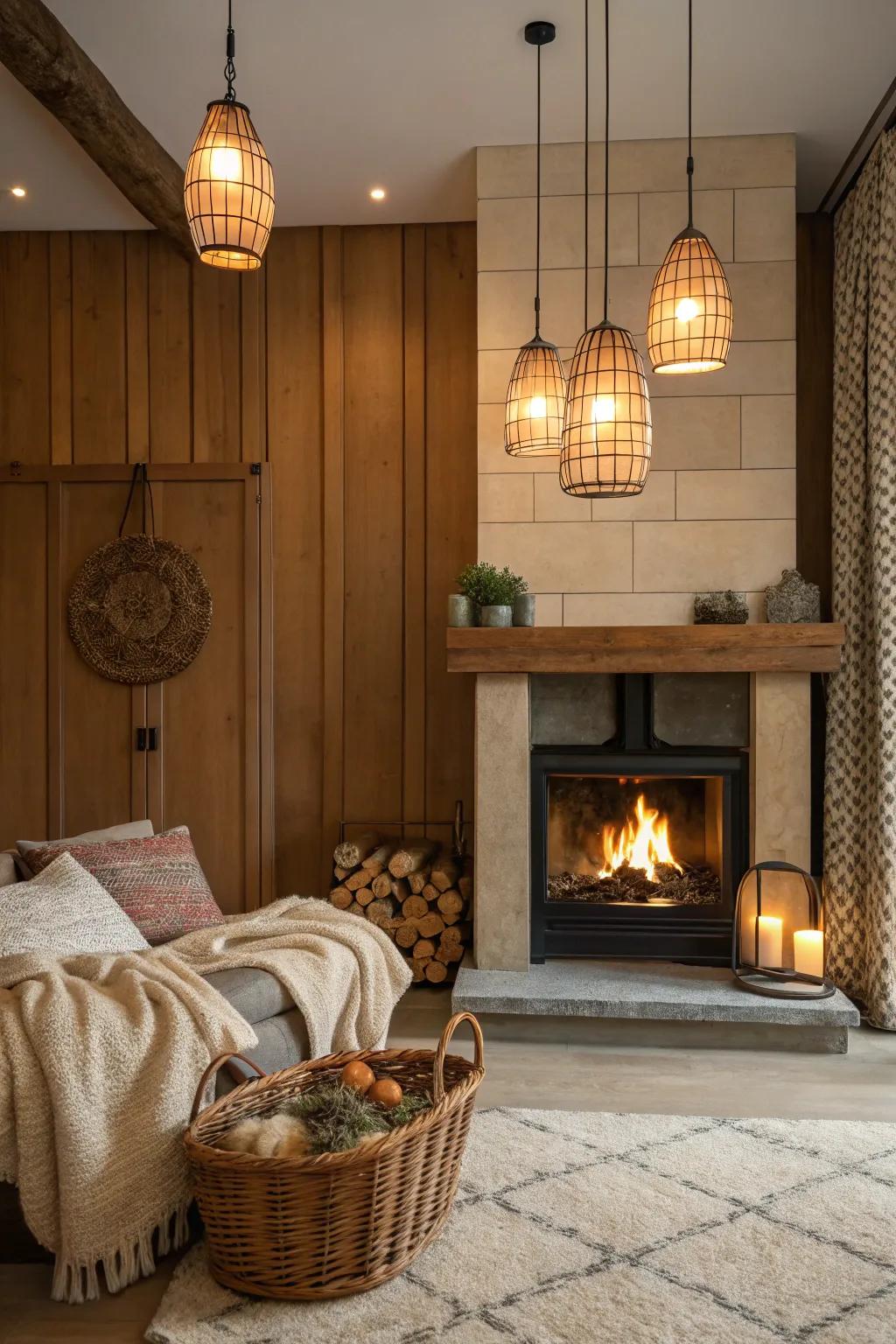 Pendant lights introduce modern flair and visual appeal.