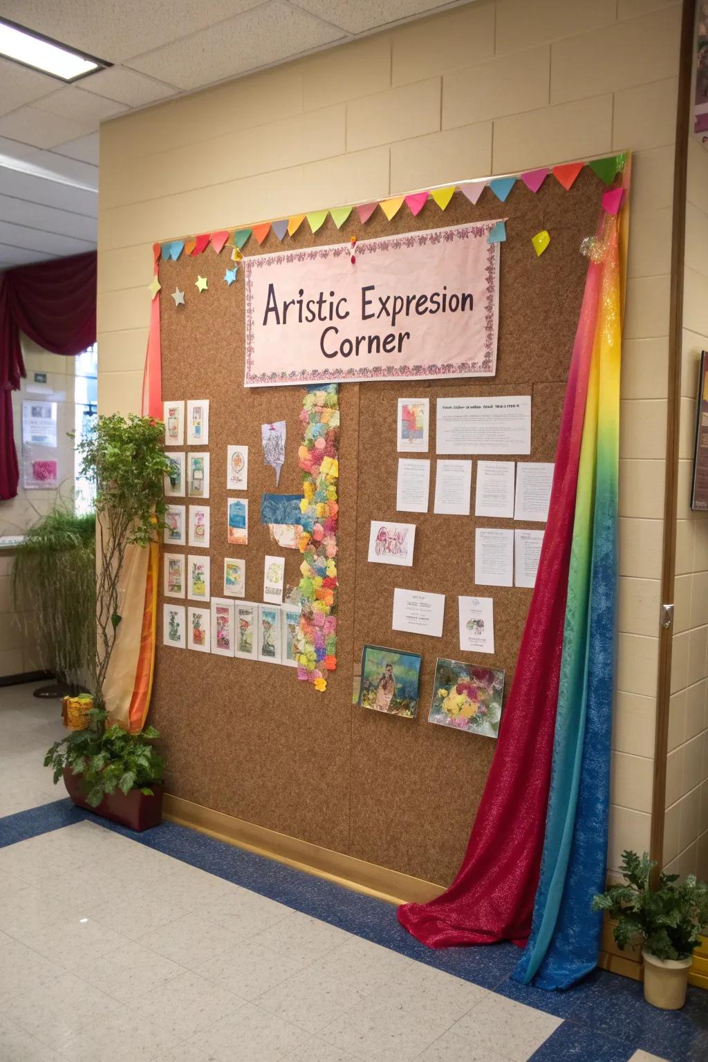 Unleash creativity using a board dedicated to learner artwork. 🎨 #ArtInEducation #CreativeExpression