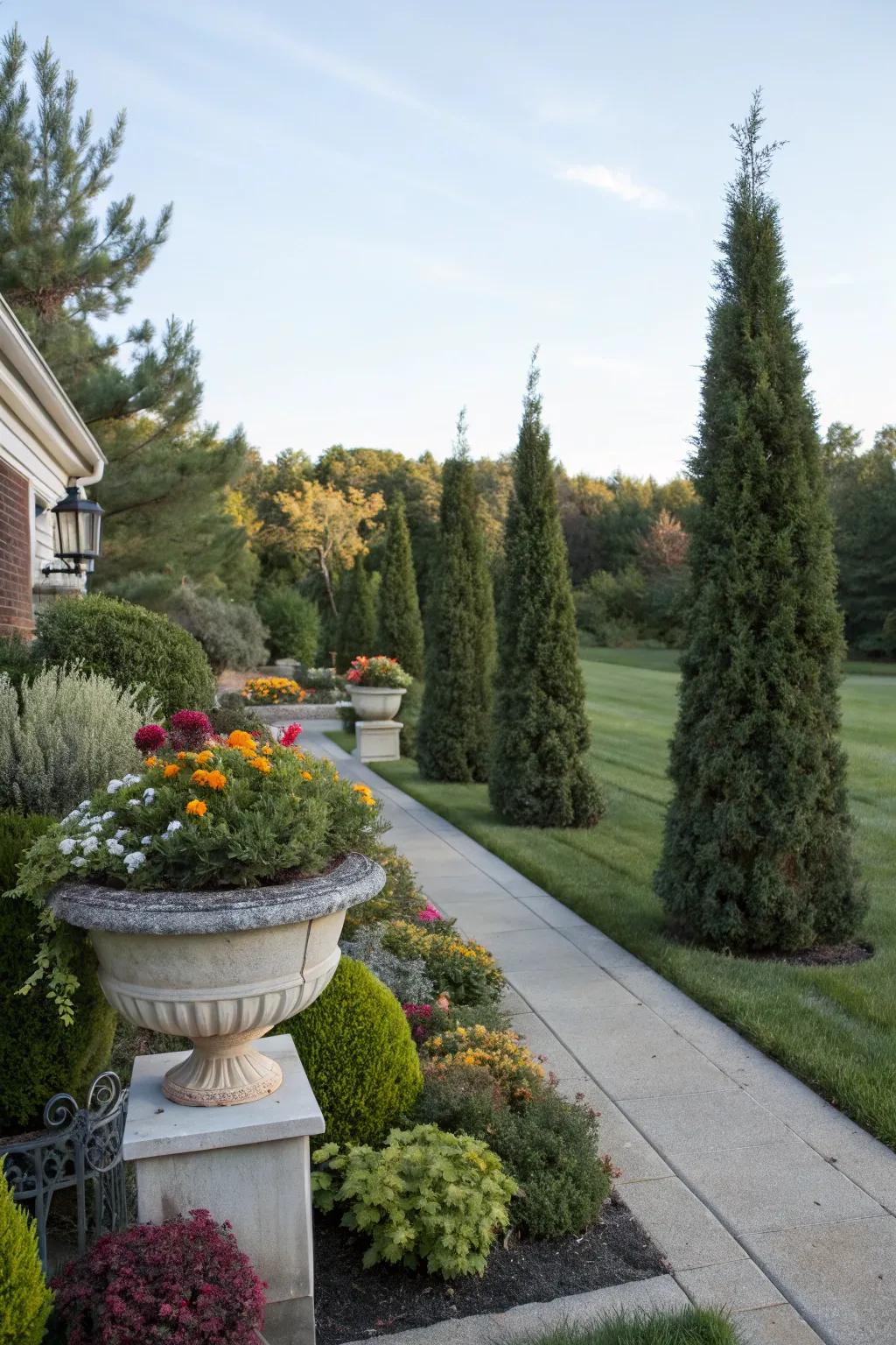 Seasonal boxes keep the landscape fresh year-round.