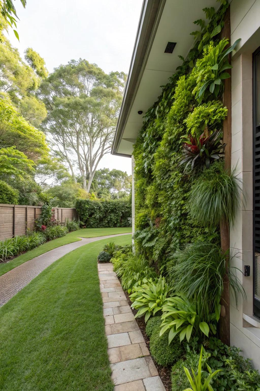 Living walls maximize space and add unique visual interest.