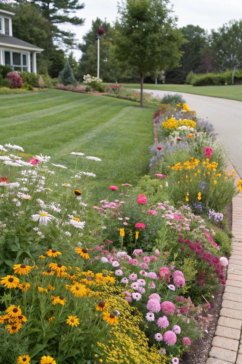 Natural meadows introduce natural beauty and color.