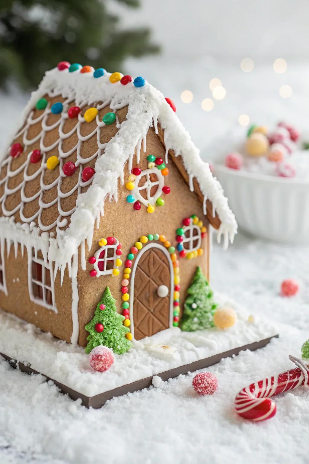 A gingerbread dwelling with a secret door