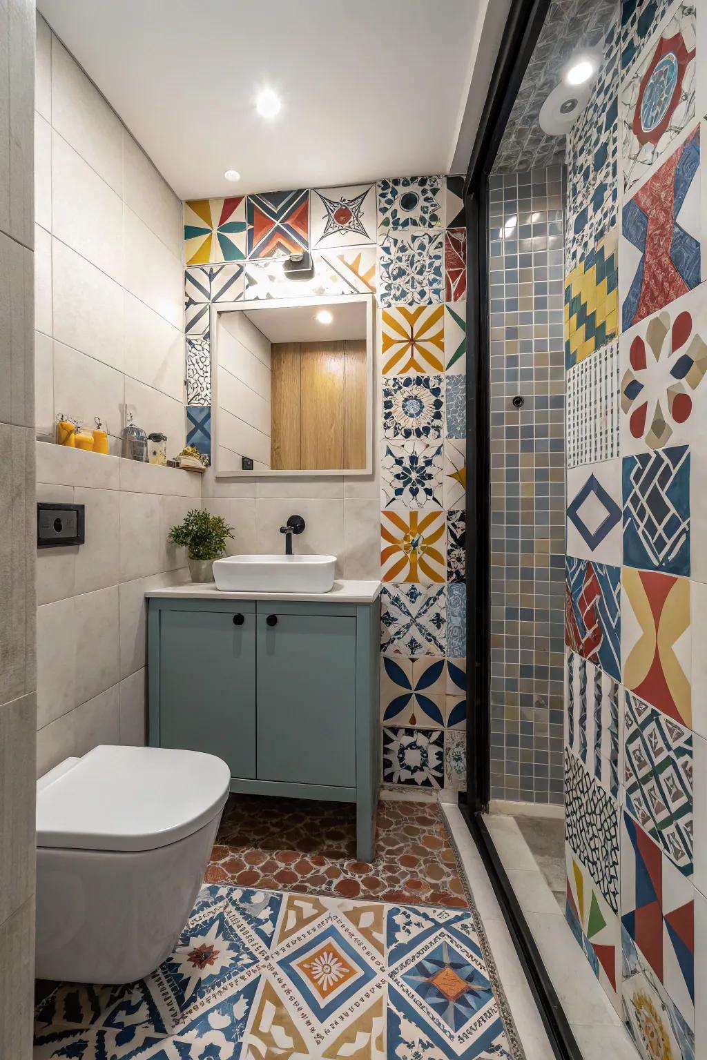 Cutting-edge tile layouts give your space more depth and visual appeal.