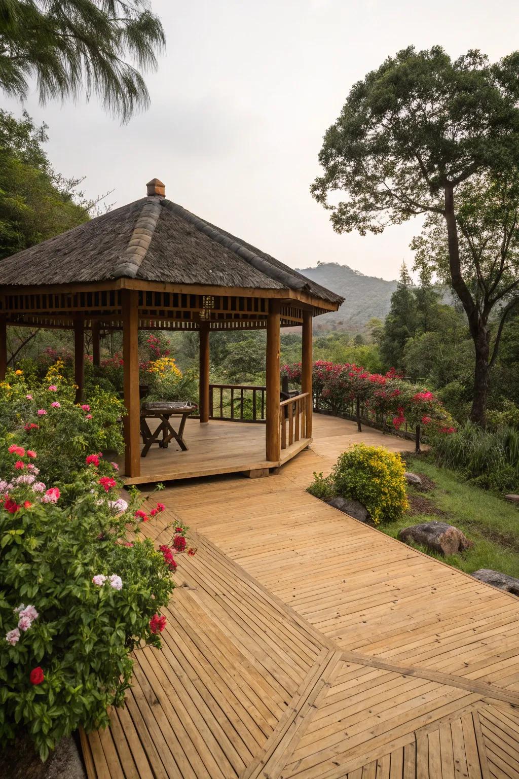 Opt for sustainable beauty with cane flooring.