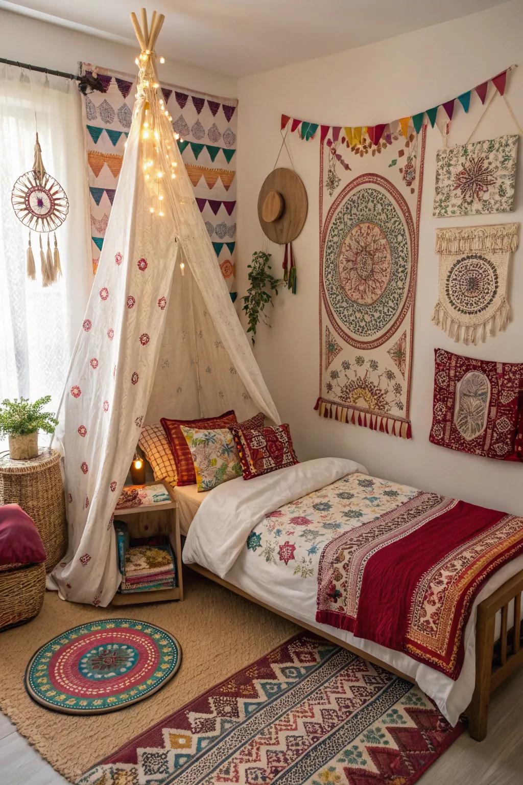 Cultural elements add depth and connectivity to the space.