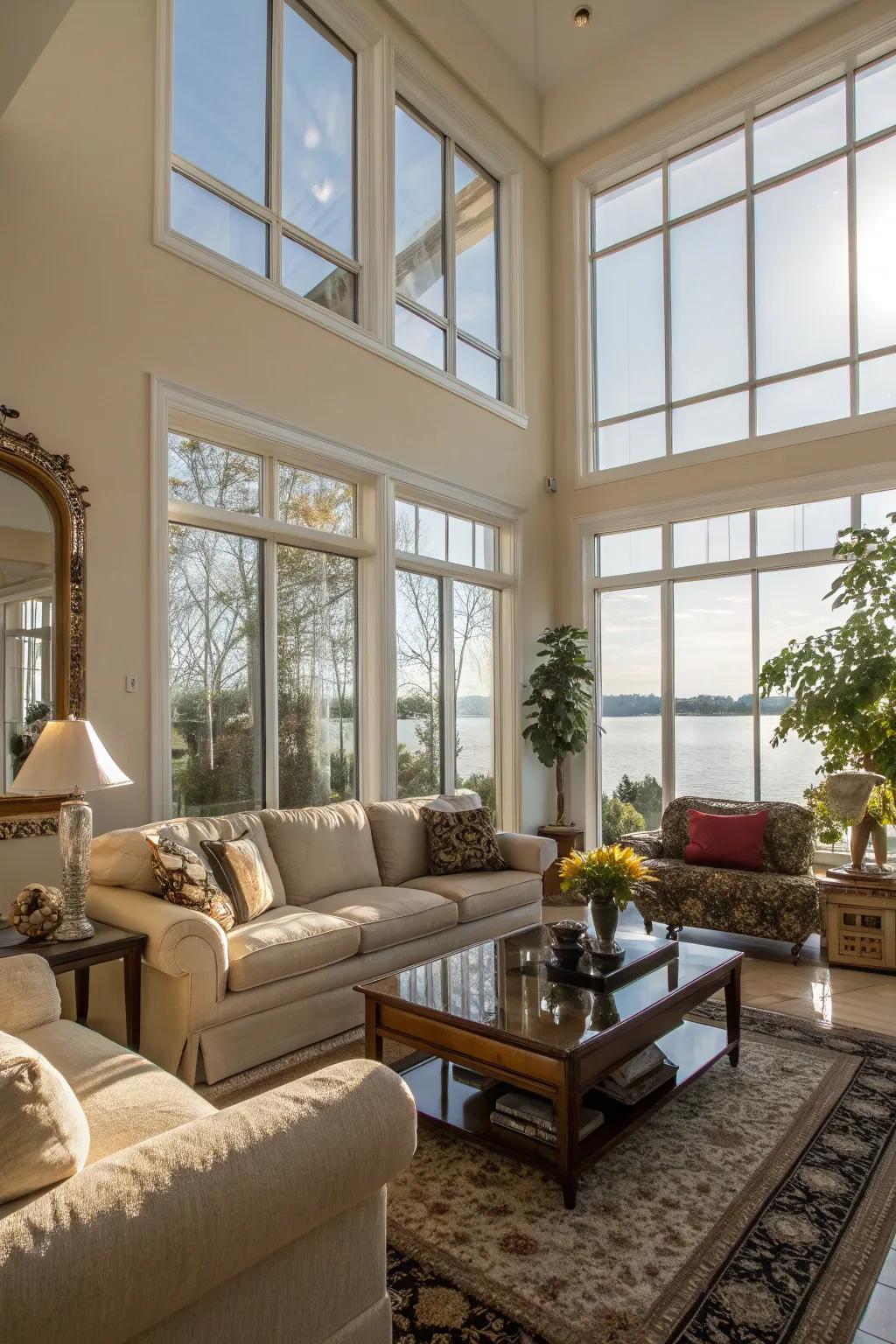 Natural light enhances the brightness and ambiance.