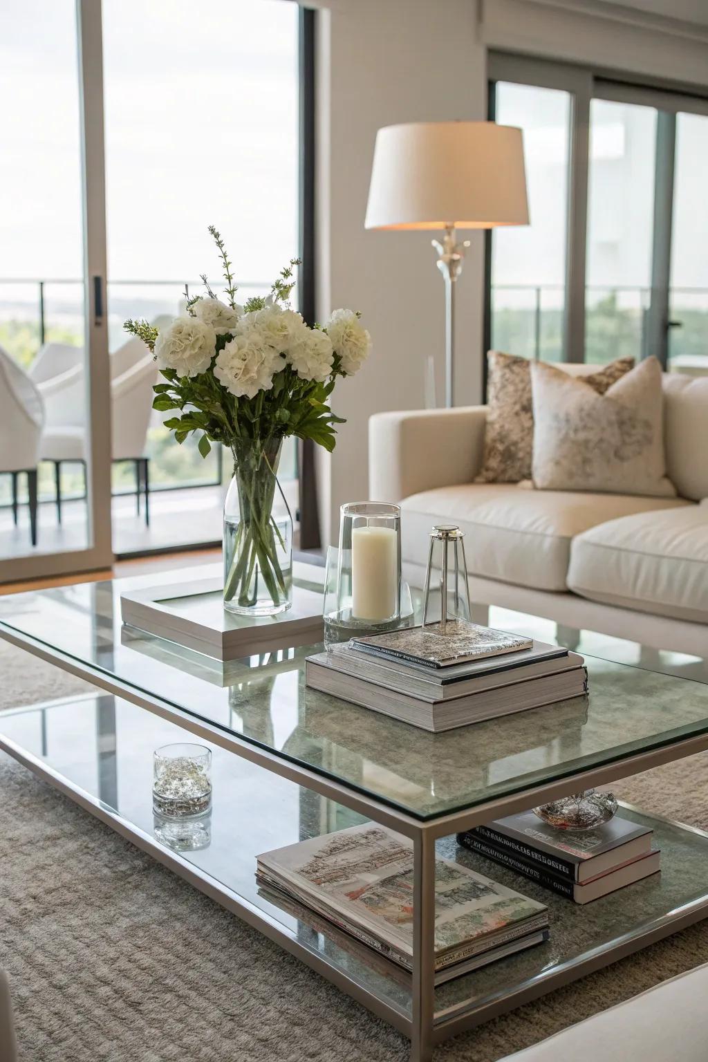 Minimalist styling offers a clean and chic look.