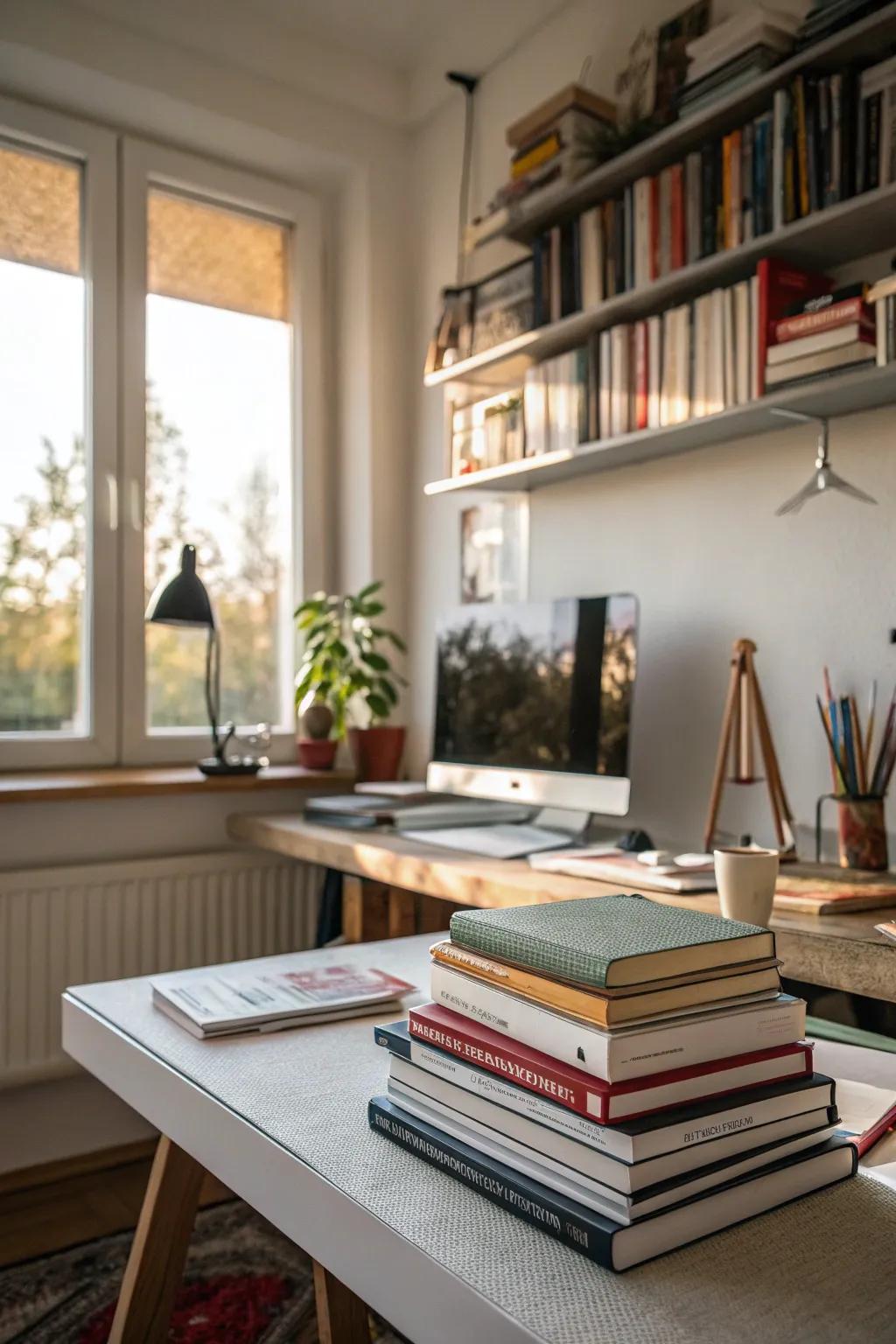 Design books offer inspiration and new ideas.