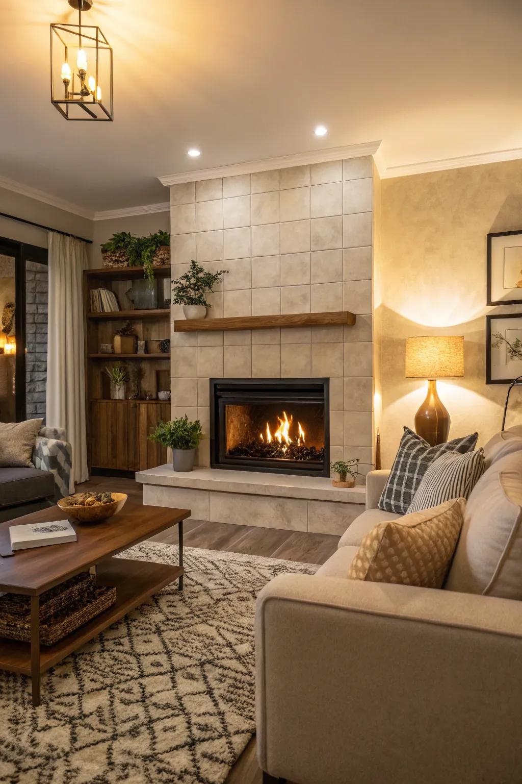 Fireplaces are warm.