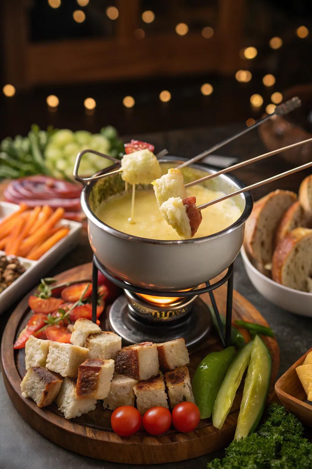 BBQ fondue delivers a fun and interactive dining experience.