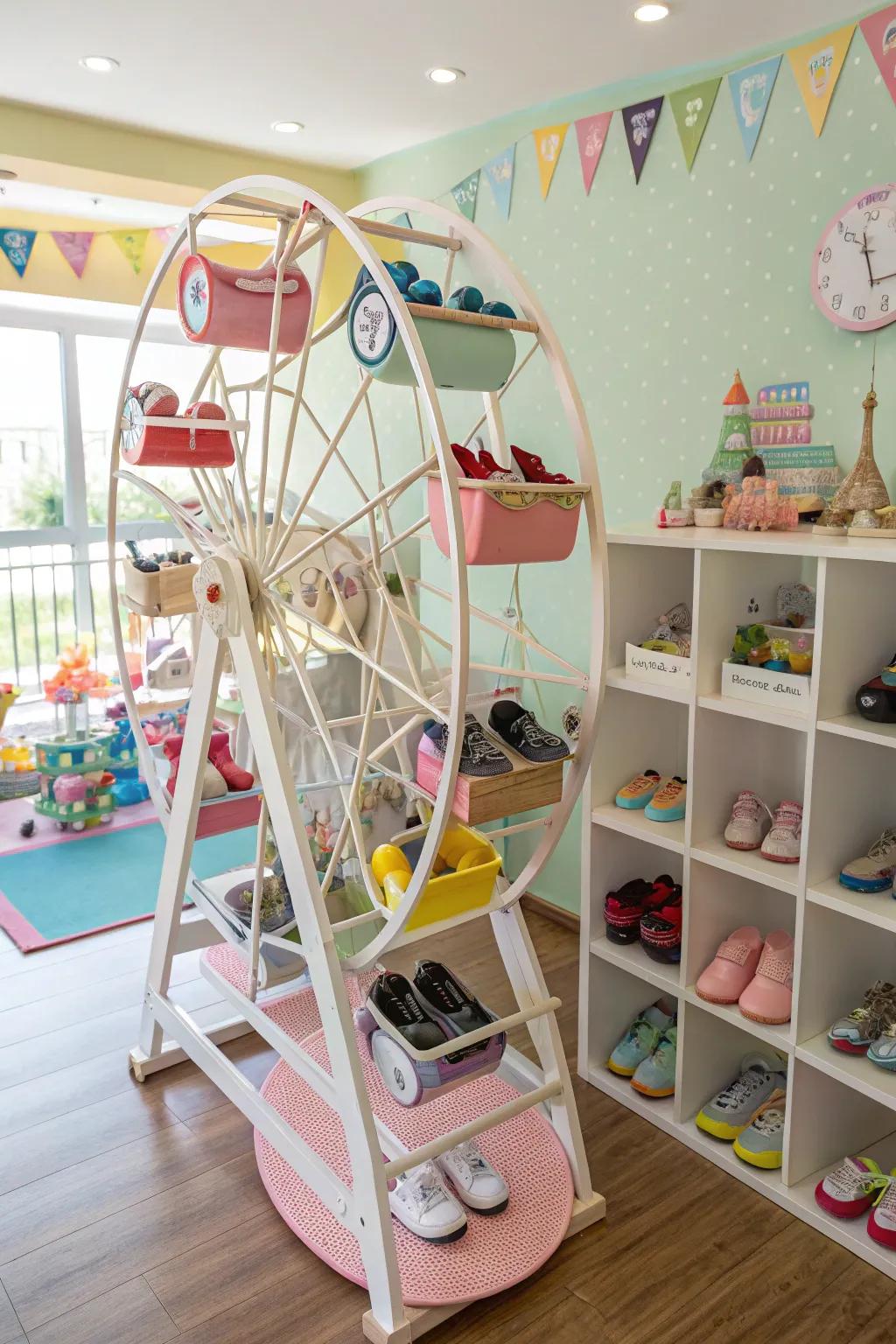 Add fun to organization with a Ferris wheel.