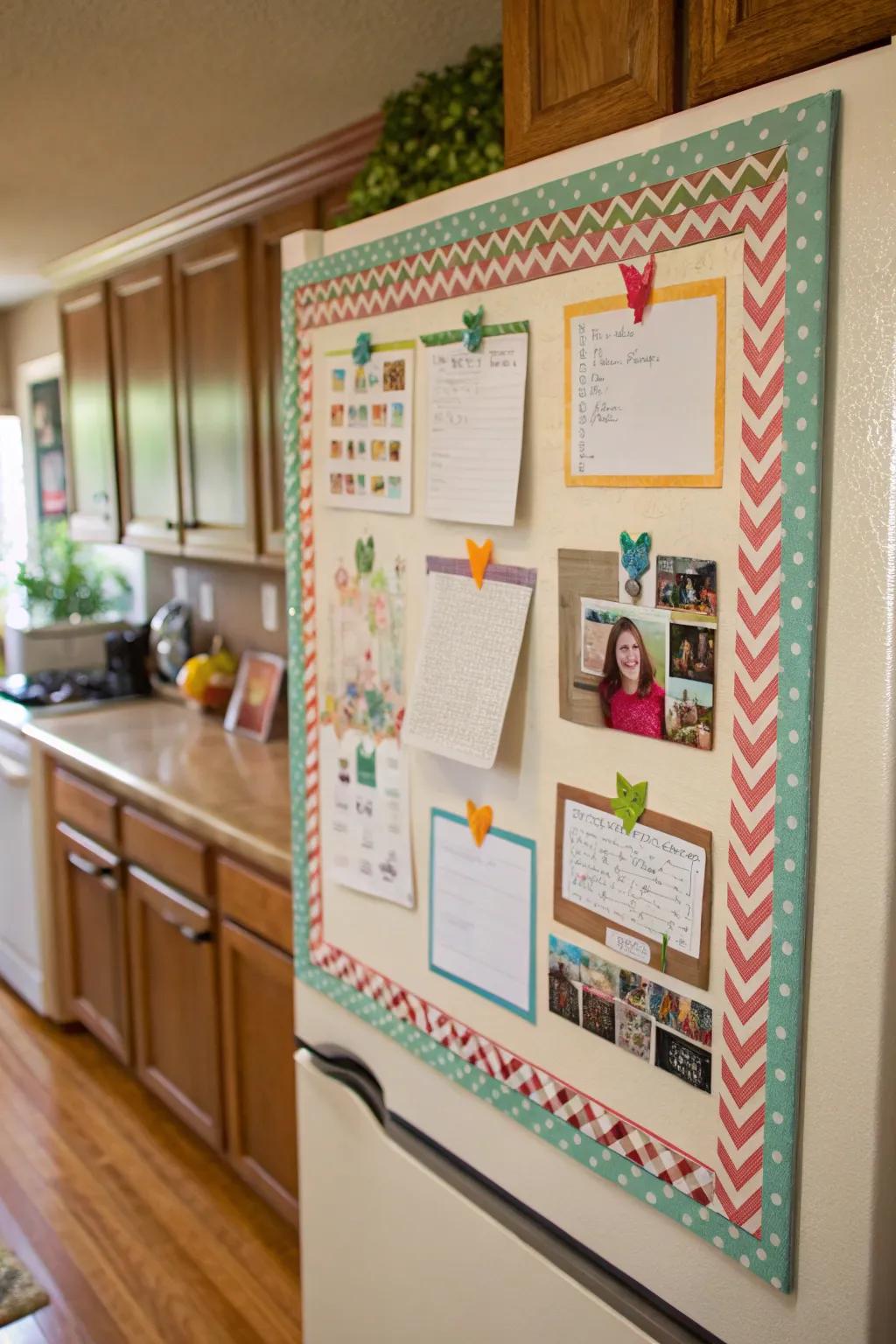 Add some flair and organization with washi tape frames.