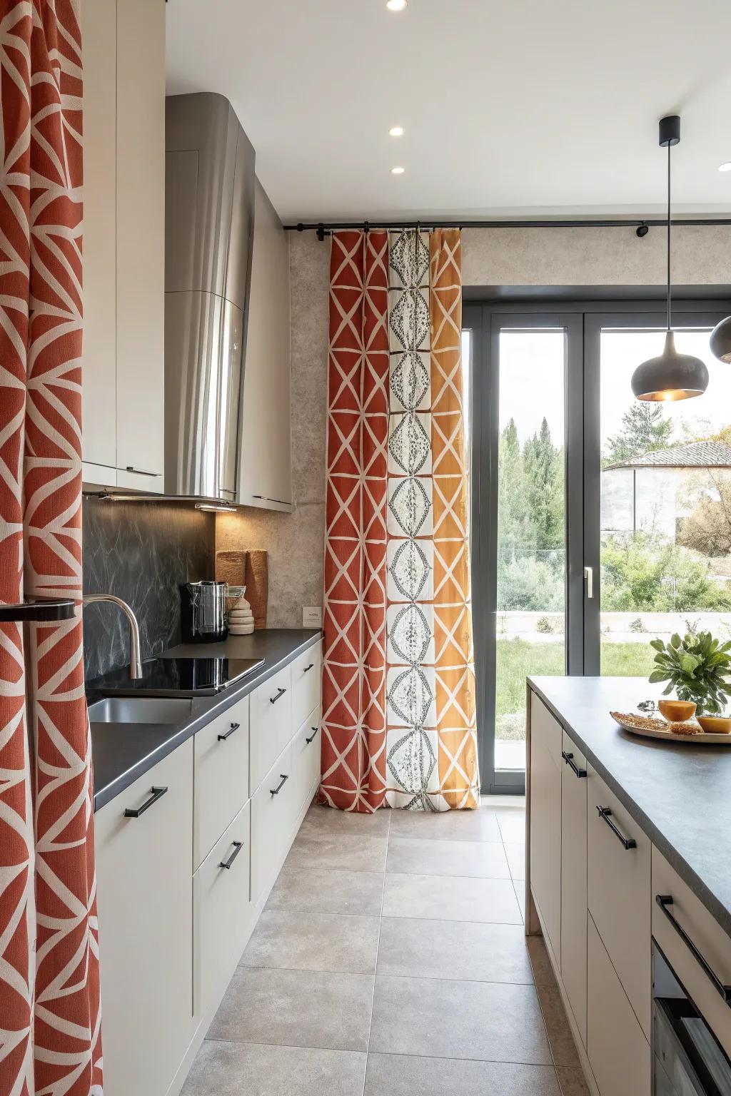 Shape focused designs add a modern flair to room coverings.