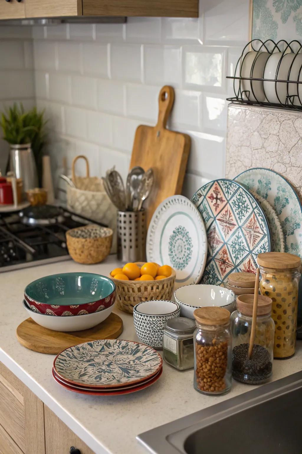 Experiment with shapes to add visual interest to your vignette.