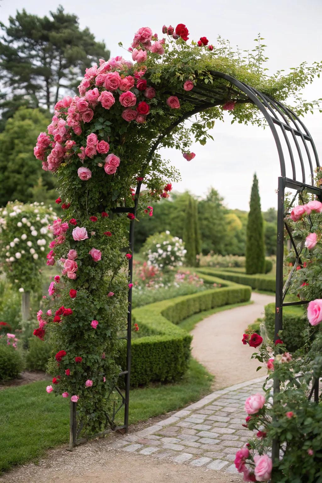 A garden entrance adds love and frames garden entrances.