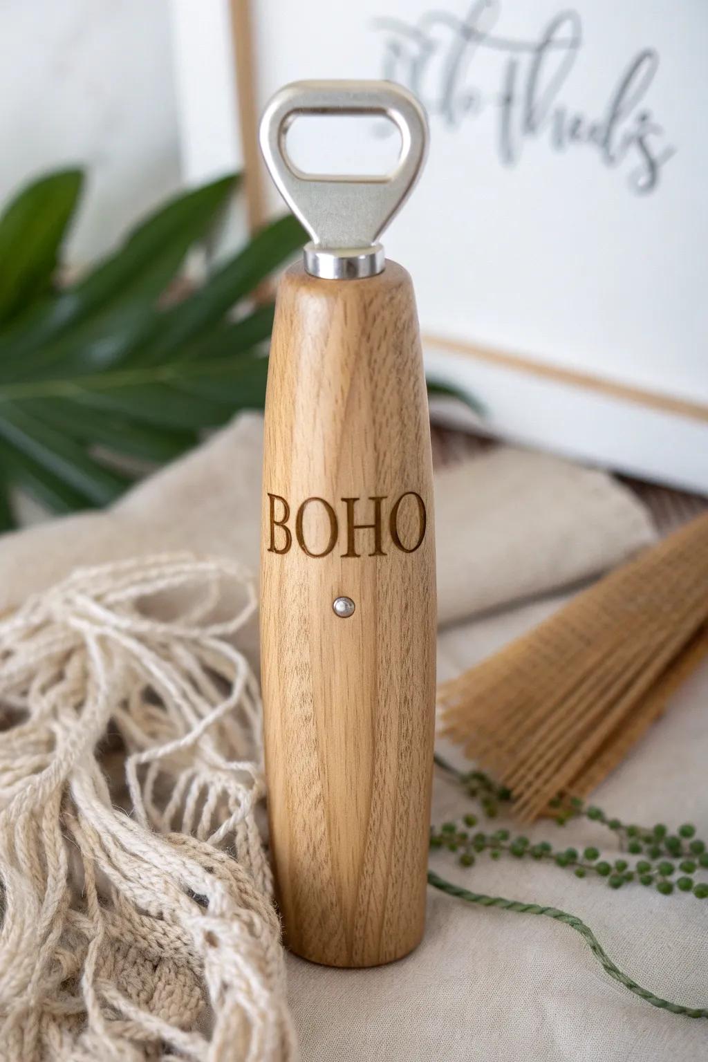 Made with affection: A minimalist bottle tool with a personal touch for Father's Day.