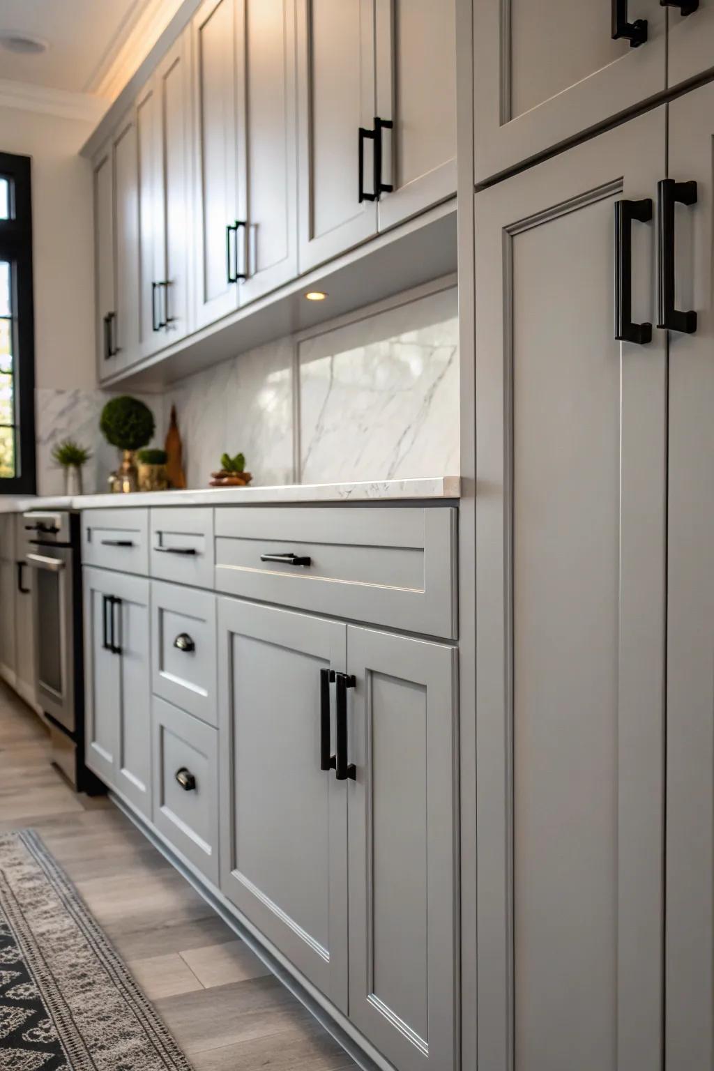 Black accents inject striking contrast and modernity.