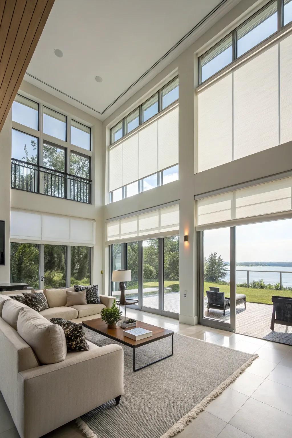 Motorized window treatments for comfort and elegance.