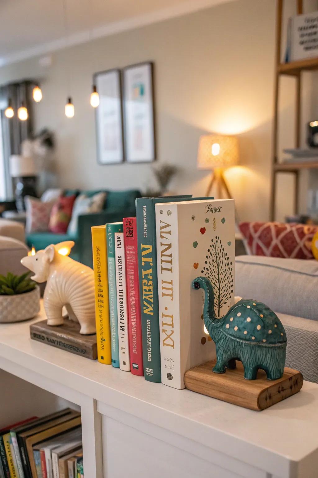 Book supports add individuality and charm.