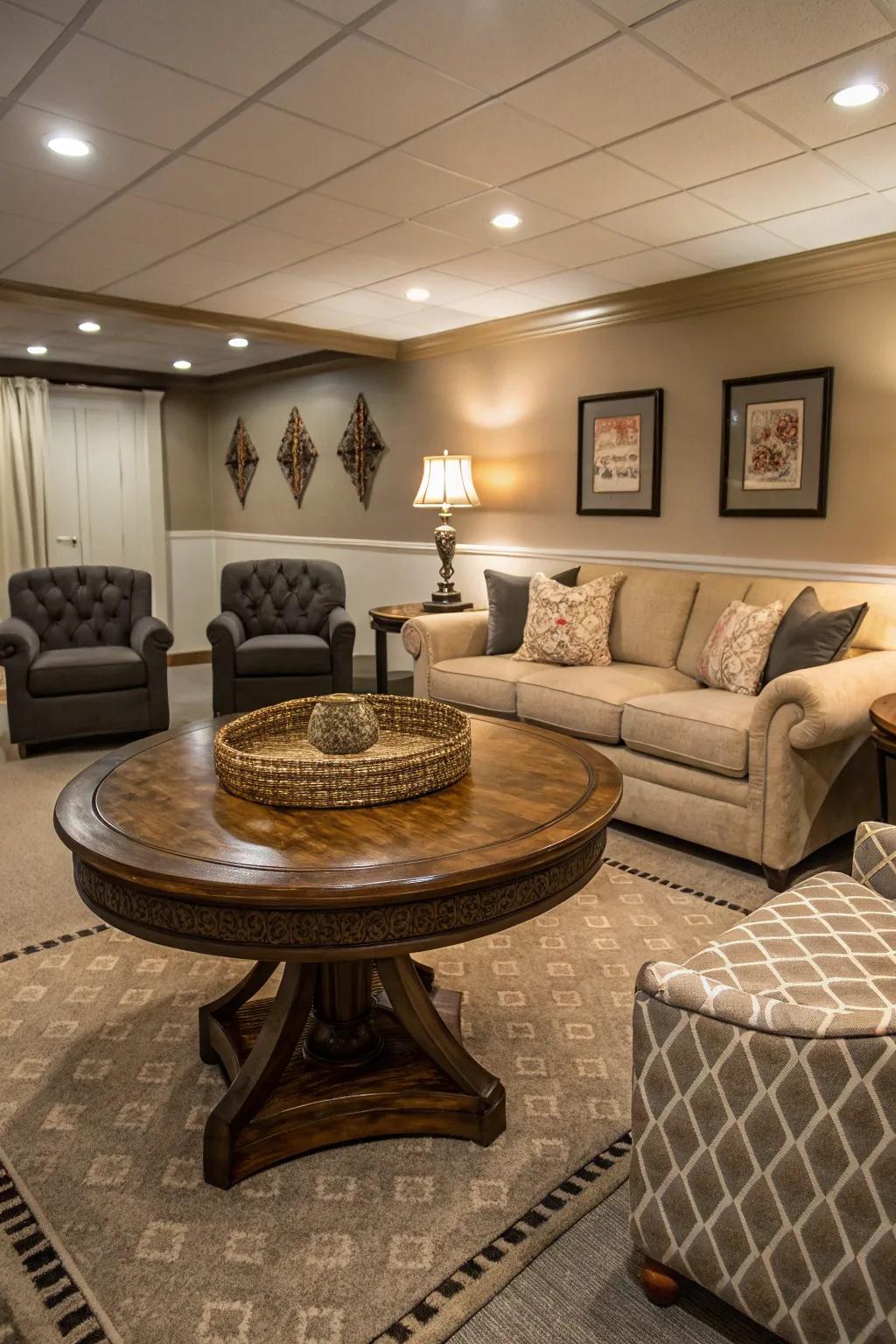 Incorporate style and function with a coffee table that draws attention.