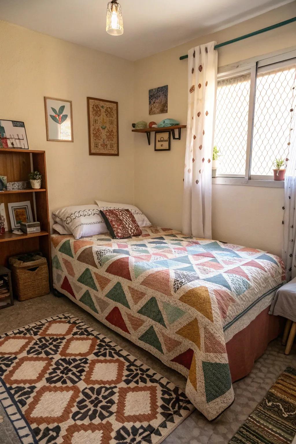 Patterns add modern flair.