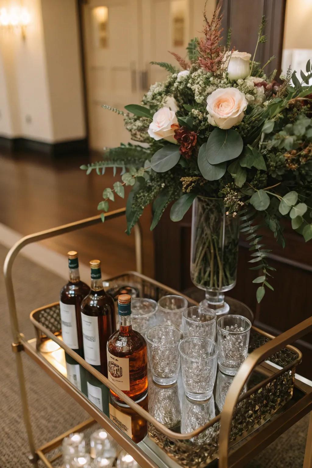 Whiskey lover's bouquet, a spirited gift for whiskey fans.