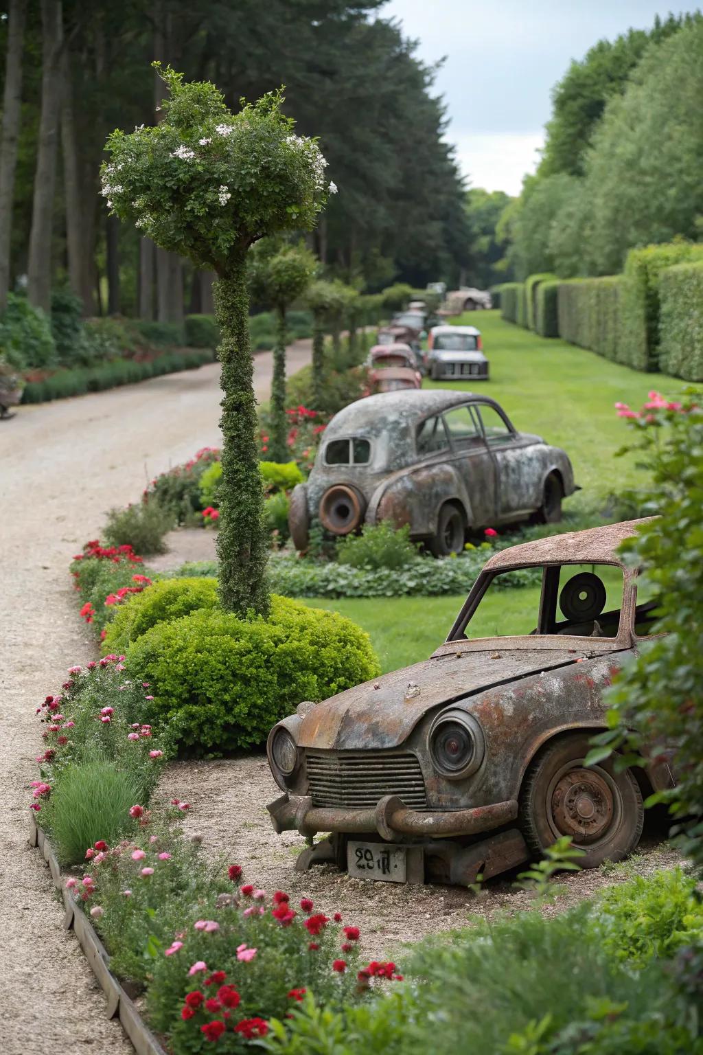 Upcycled metal art tells unique stories.