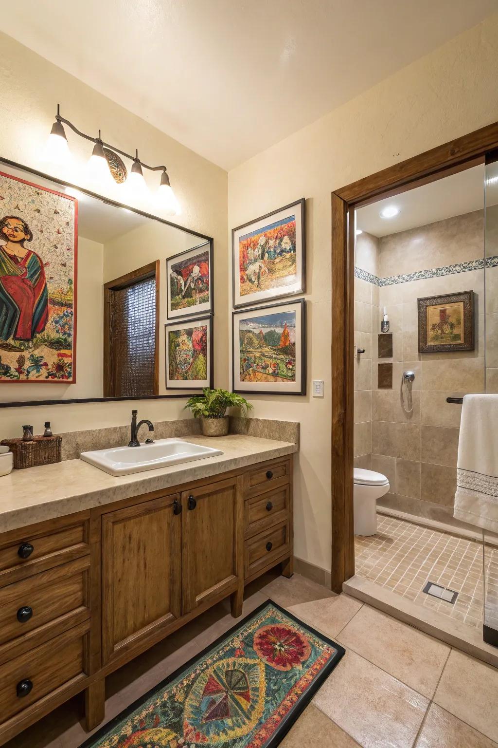 Art displays infuse cultural elements.
