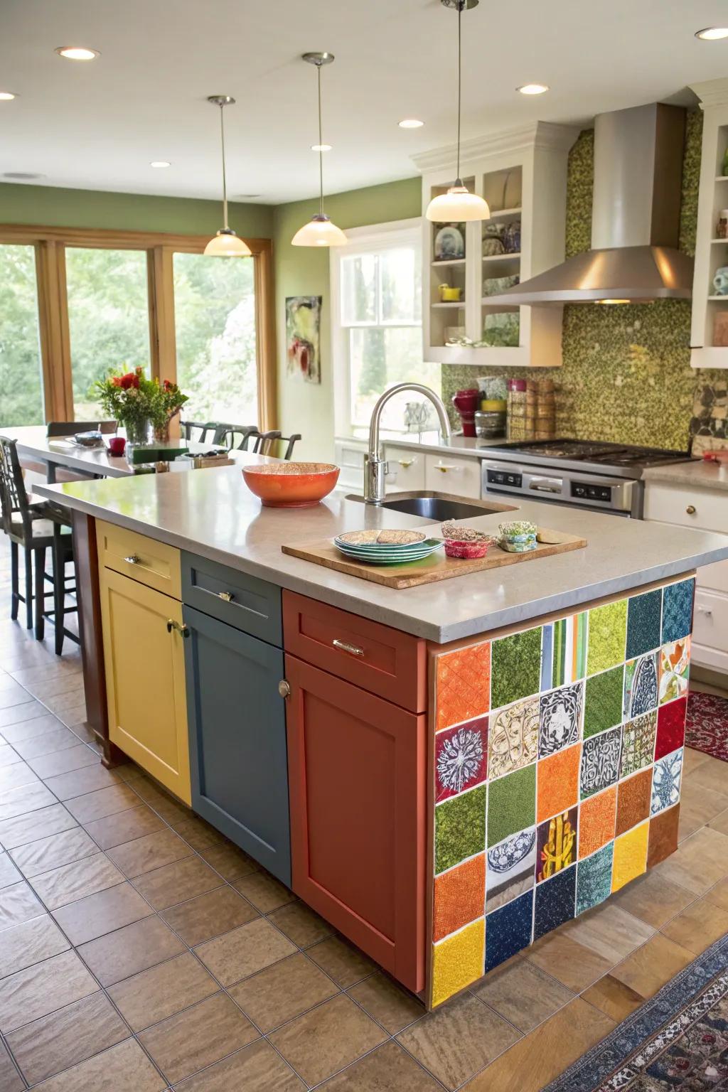 Showcase your personal style through a customizable kitchen island.