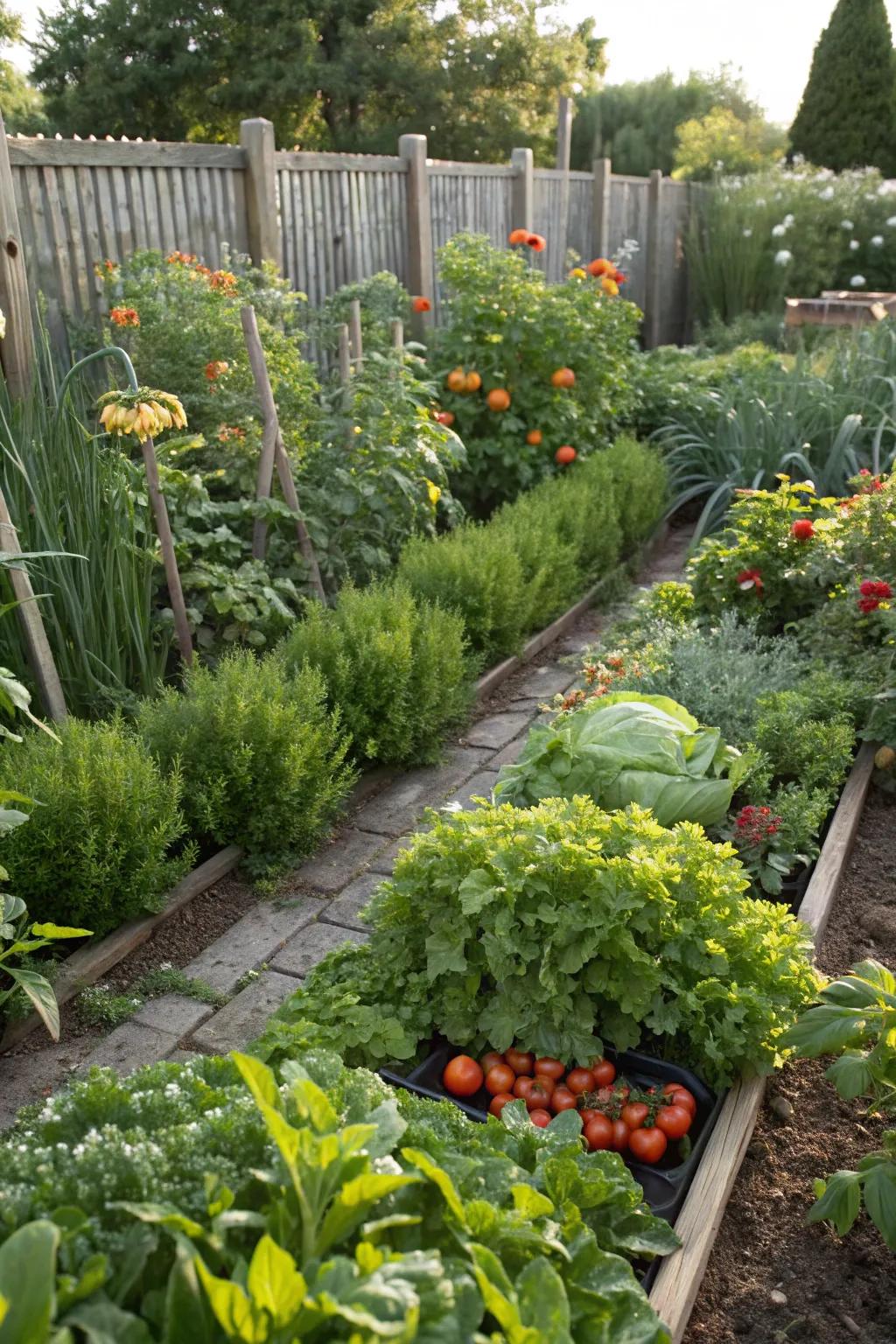 Edible gardens unite functionality with charm in modern spaces.