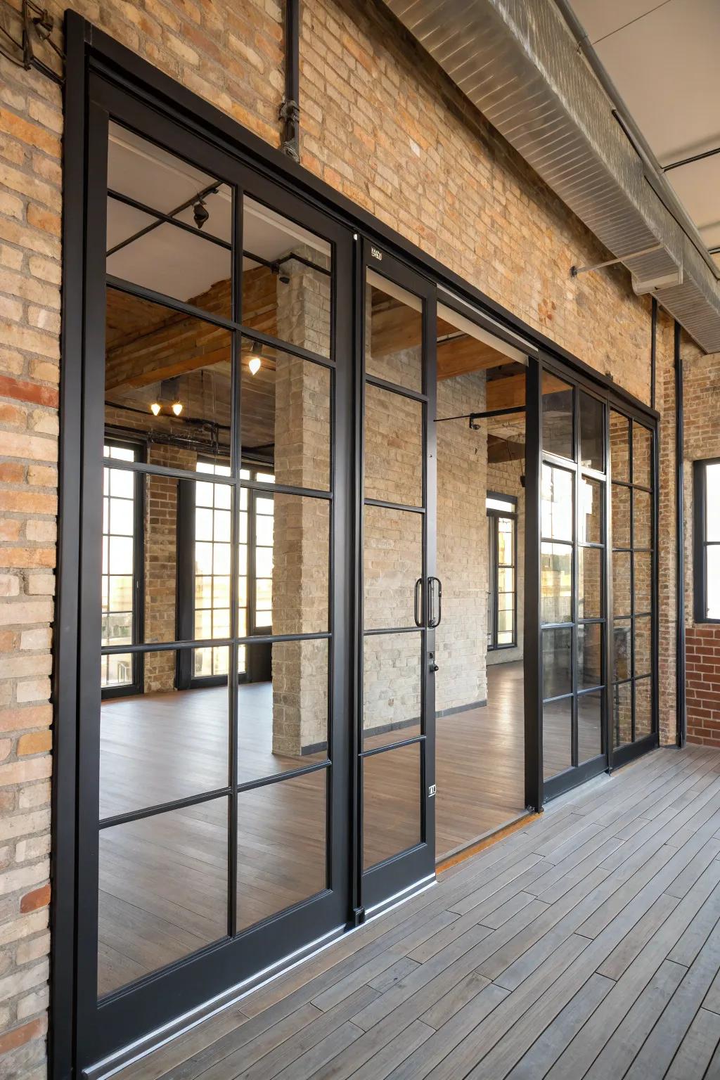 Industrial doors that bring a hip, urban touch.