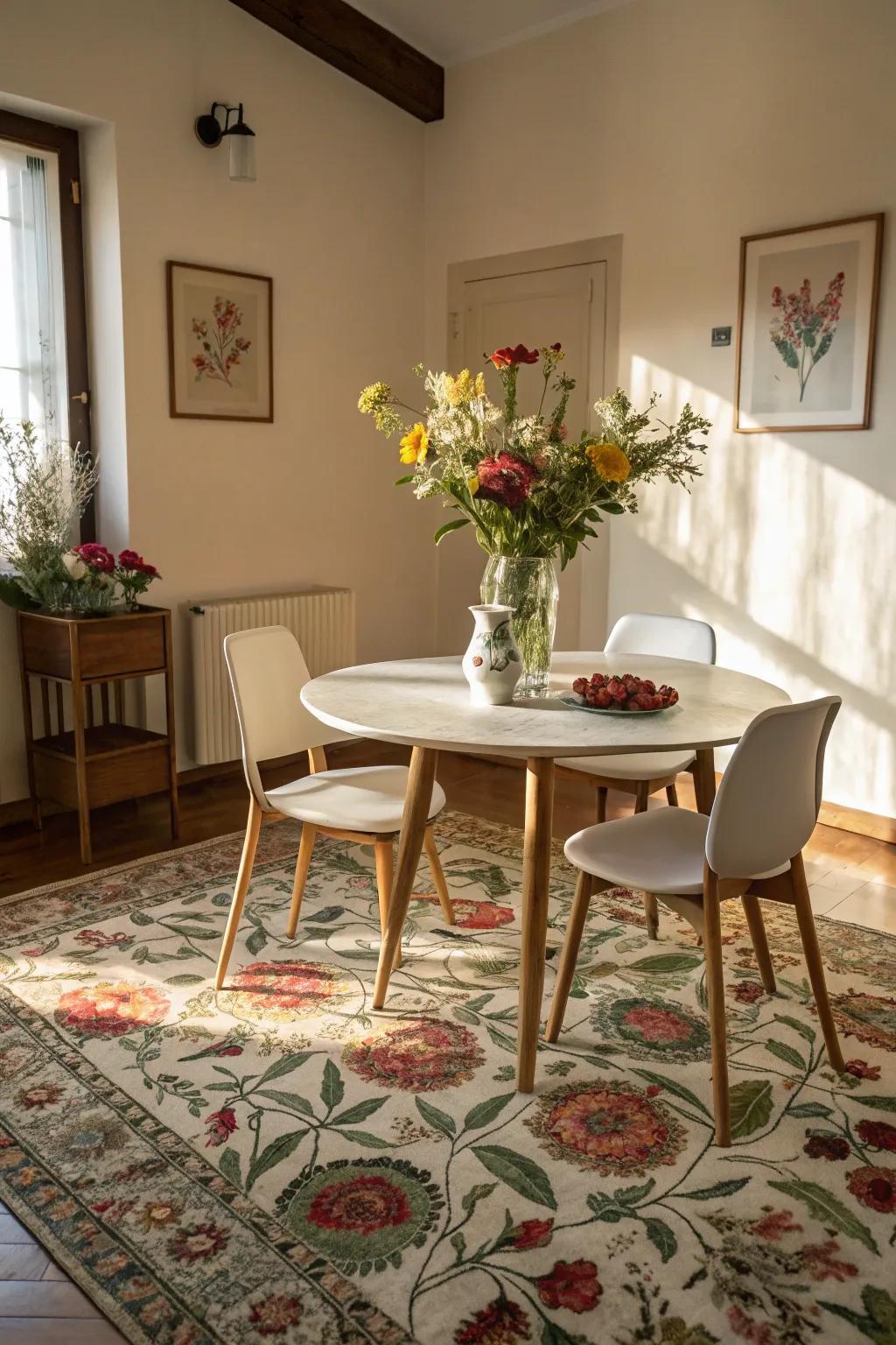 Floral rugs bring a natural, fresh feel to interiors.