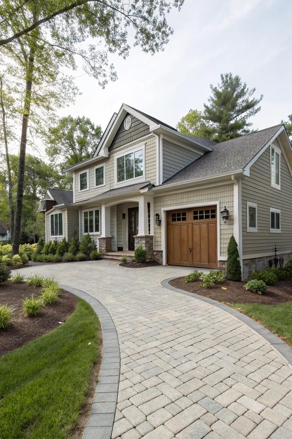 Inviting entryway with vertical cladding