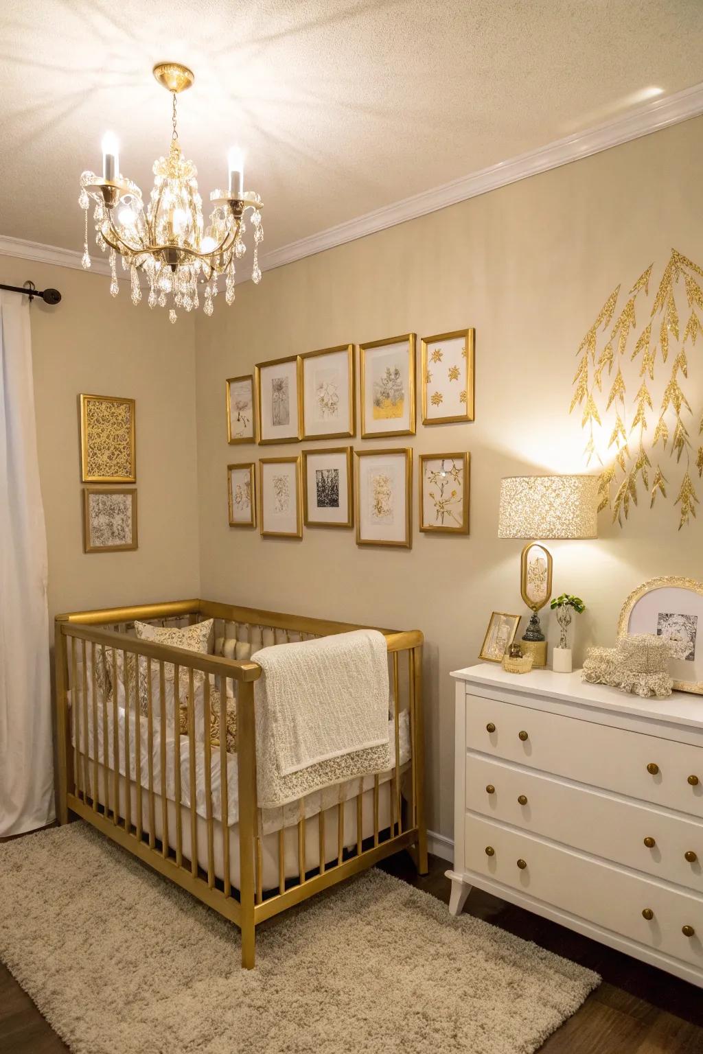 A nursery with a gilded radiance.