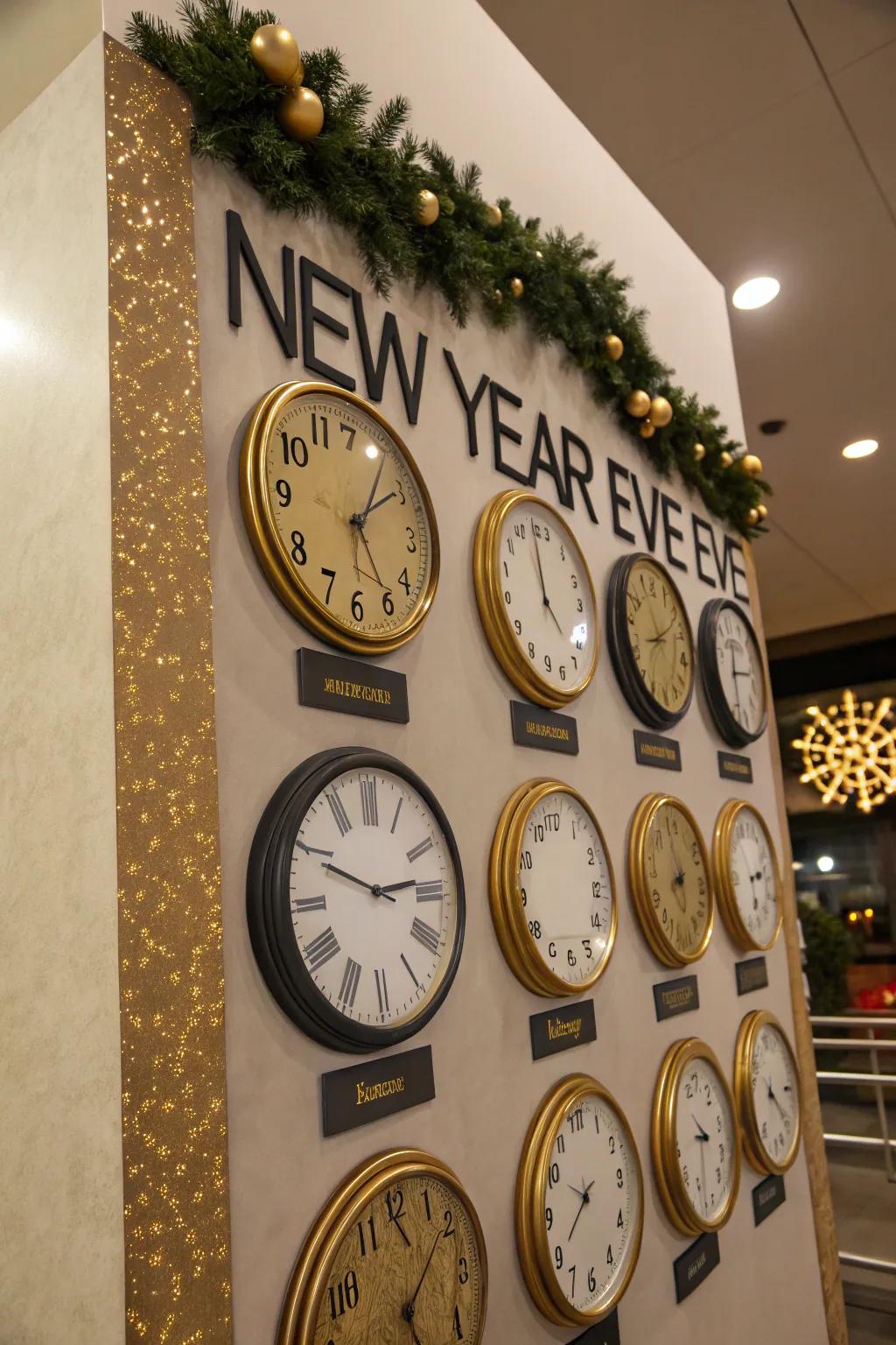 A tick-tock showcase builds anticipation for the New Year's Eve festivities.