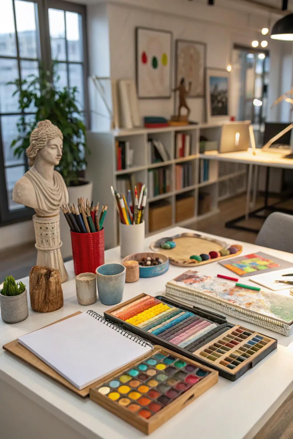 A creative corner for artistic expression.